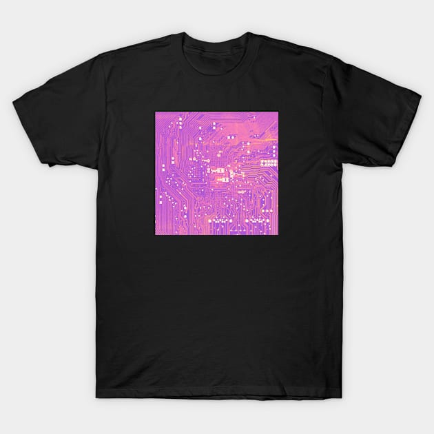 Sapphic Pride Computer Circuits Design T-Shirt by VernenInk